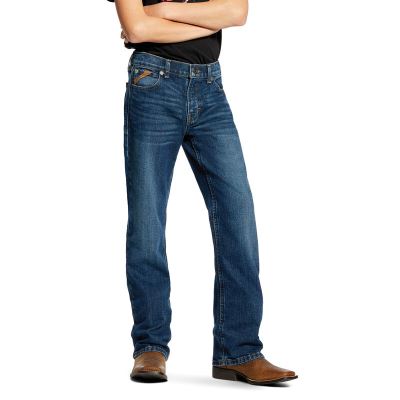 Ariat Western: B4 Relaxed Stretch Legacy Boot Cut Pantalones Vaqueros Niños - Azul Marino (HIBFA4962